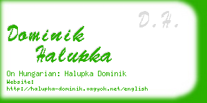 dominik halupka business card